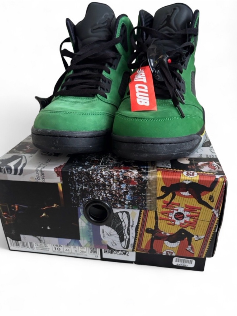 Jordan Men’s Green and Black High-Top Sneakers